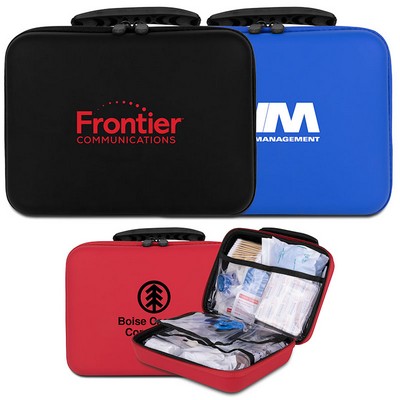 110 Piece First Aid Kit in Easy Carry EVA Zipper Case